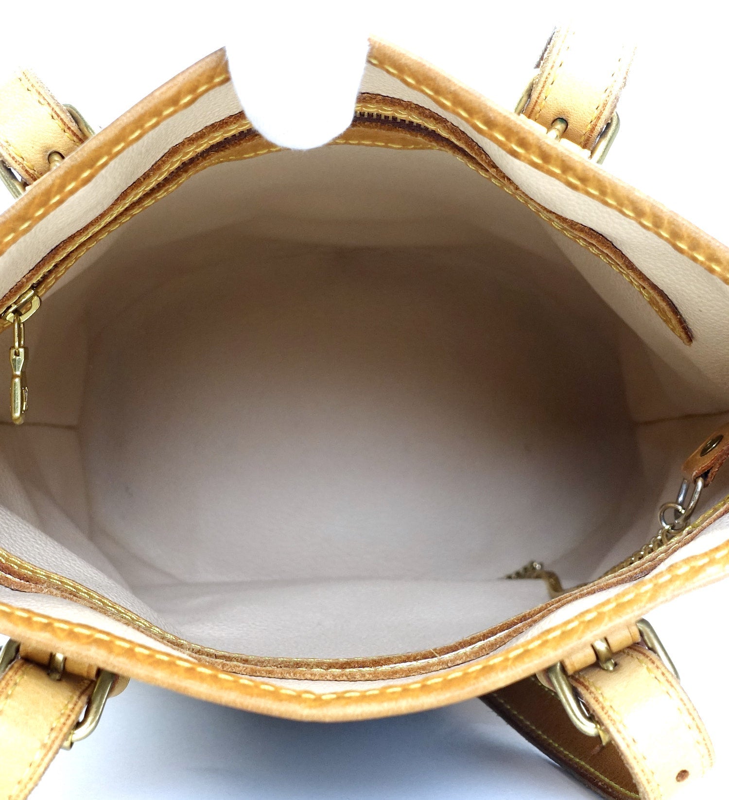 Louis Vuitto Petit Bucket Monogram Canvas Shoulder Bag with Pochette Bag