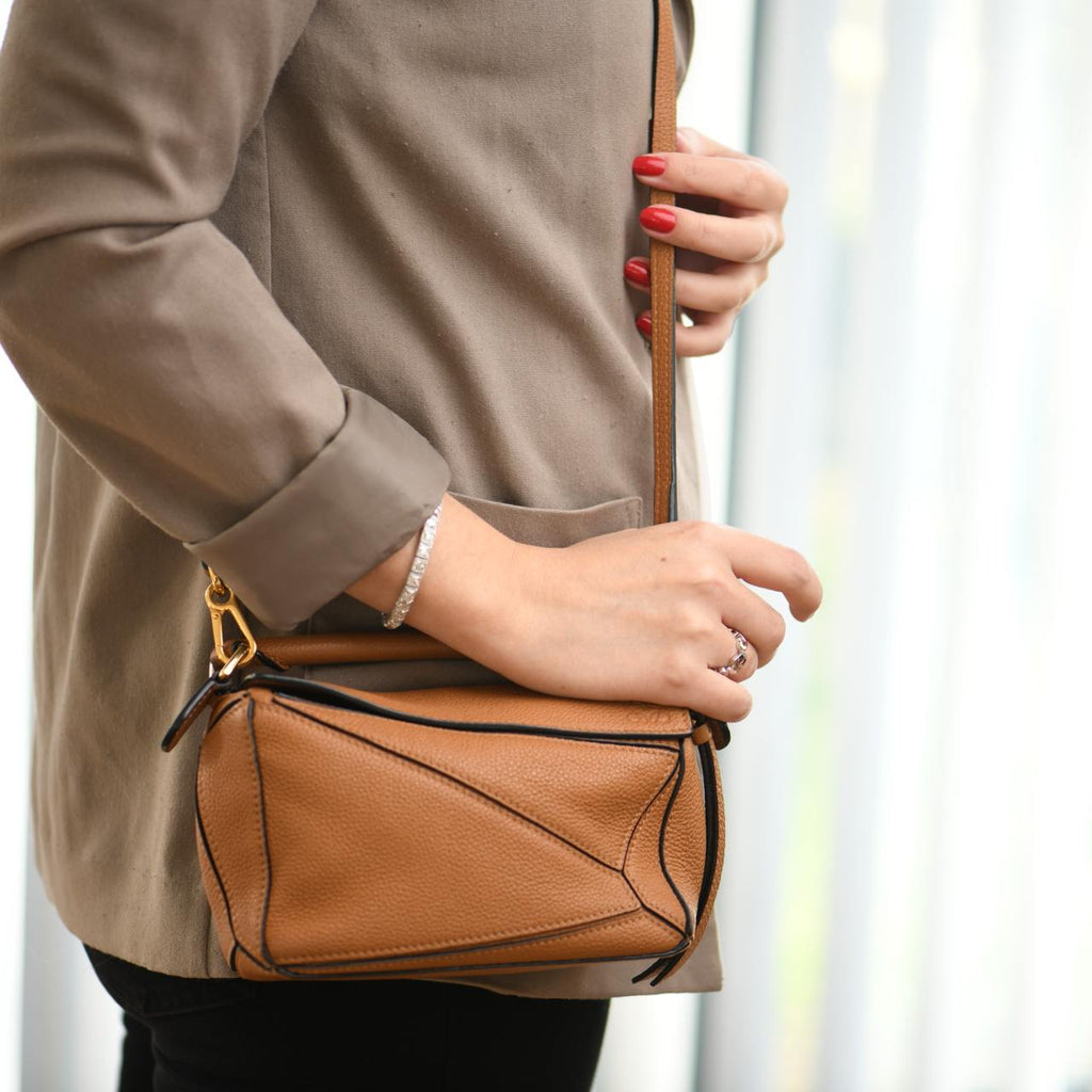 Loewe Mini Puzzle Light Caramel Leather Shoulder Crossbody Bag