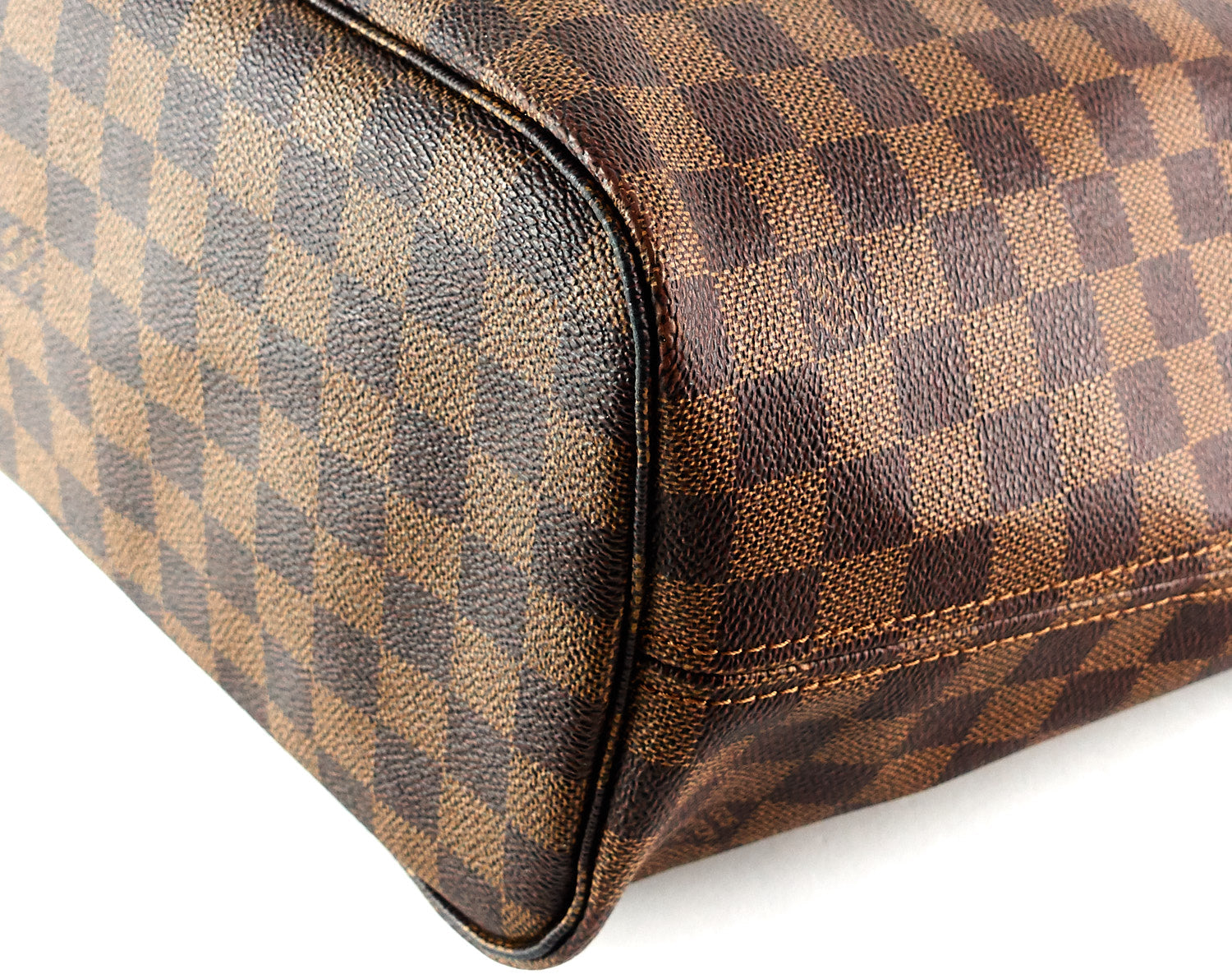 Louis Vuitto Neverfull MM Damier Ebène Canvas Tote Bag with Pouch