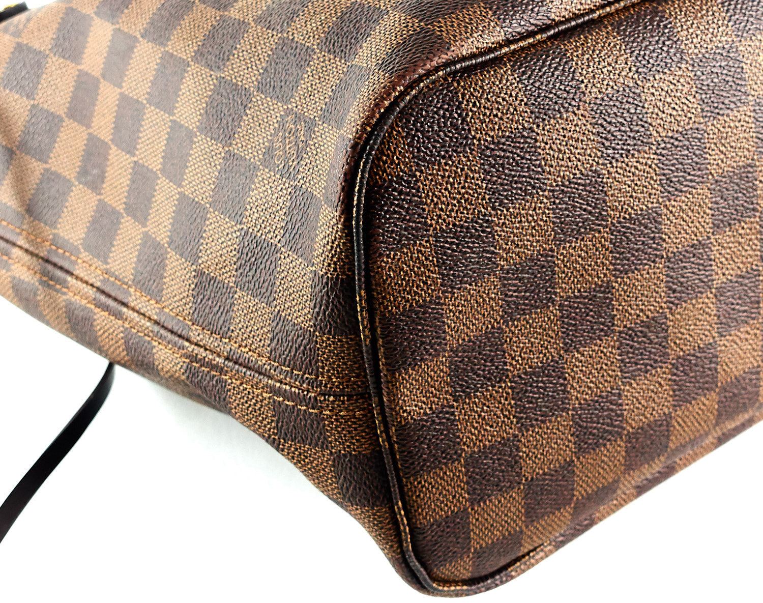 Louis Vuitto Neverfull MM Damier Ebène Canvas Tote Bag with Pouch