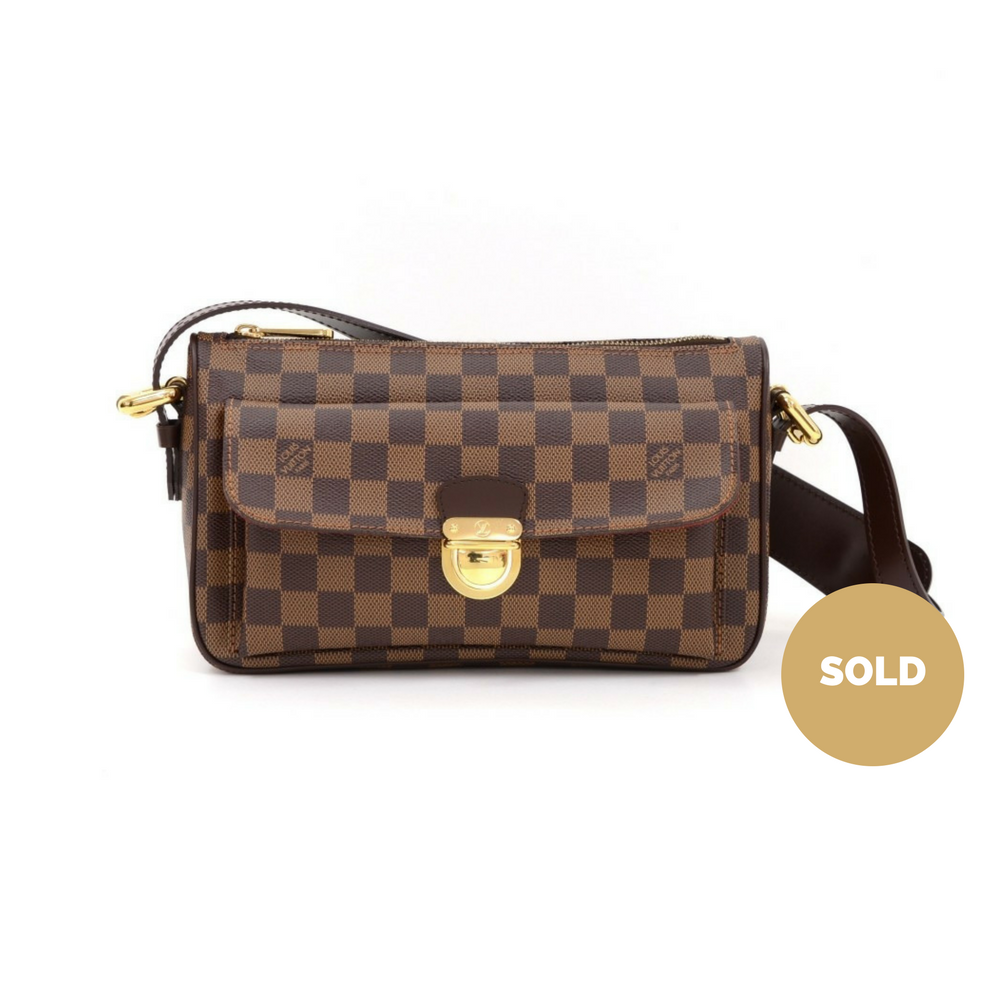 Louis Vuitto Ravello GM Damier Ebène Canvas Shoulder Bag
