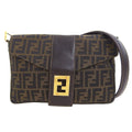 Fendi Canvas Leather Shoulder Bag Vintage