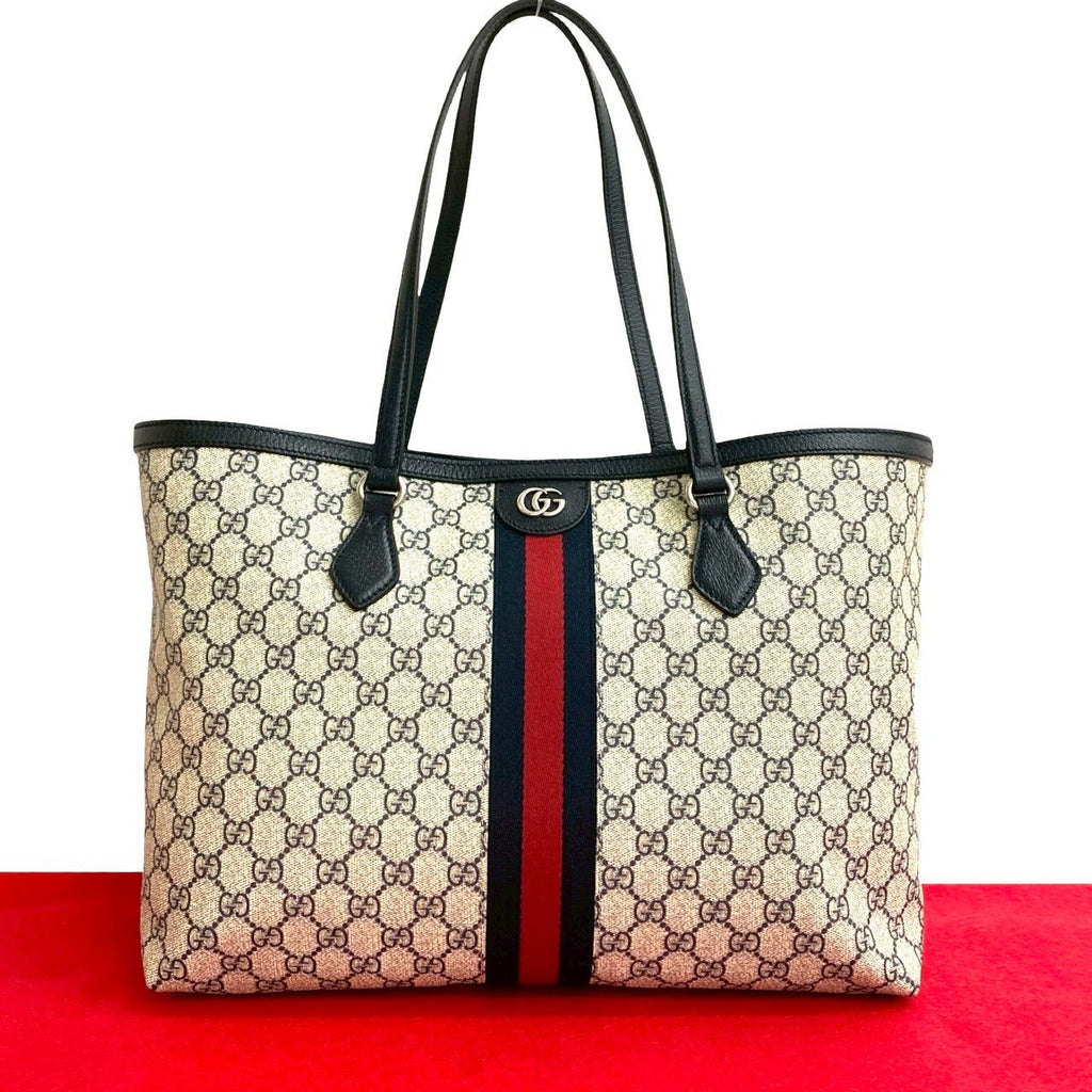 Gucci Ophidia GG Leather Tote Bag