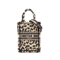 Dior Book Tote Mini Leopard Canvas 2way Bag